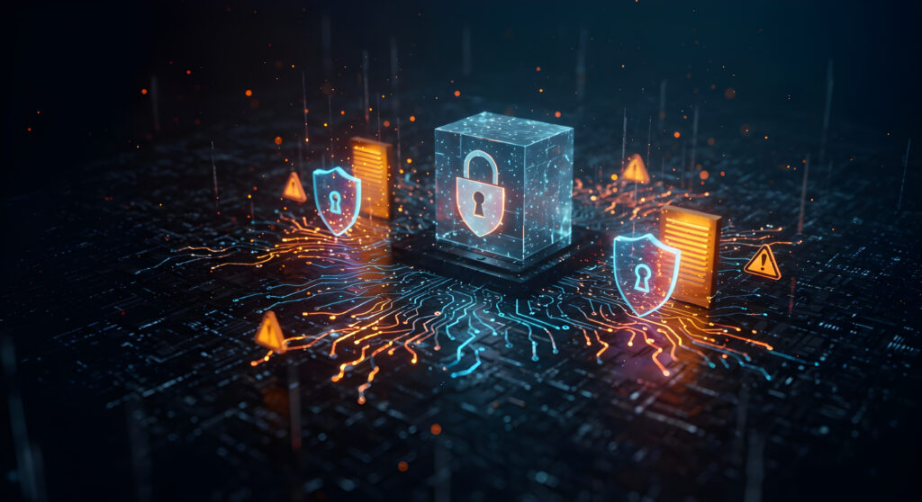 Enterprise software technology infrastructure representing the enduring competitive advantages of established platforms in the AI era