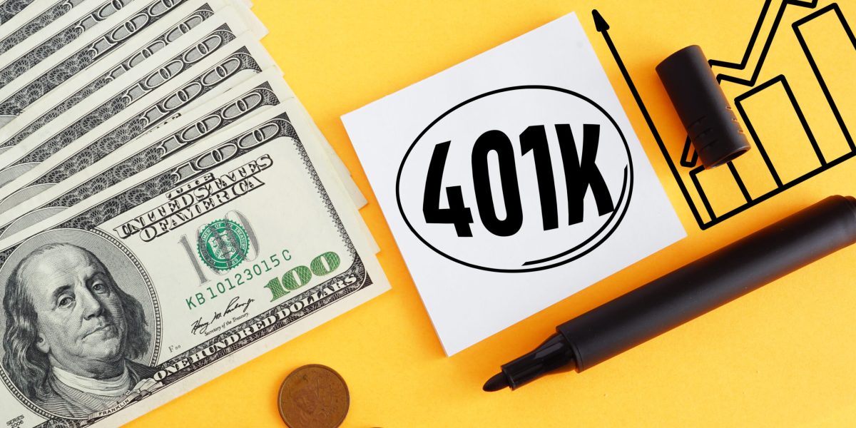 401k Plan is shown using a text